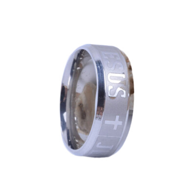 

Hot Selling Christian Jesus Titanium Steel Ring Men Women Punk Vintage JESUS Ring Jewelry Gifts