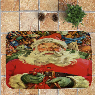 

Gobestart Merry Christmas Welcome Doormats Indoor Home Carpets Decor 40x60CM