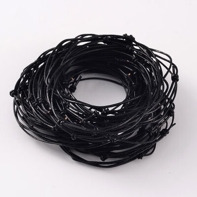 

Mixed Size Adjustable DIY Imitation Leather Bracelet Makings Black 190270mm 0815mm