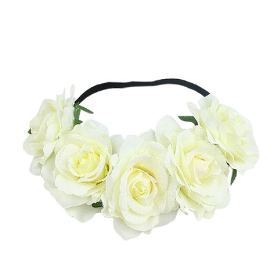 

〖Follure〗Fashion Women Girls Flower Head Hollow Elastic Hair Band Headband Wedding Party