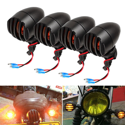 

4x LED Motorcycle Indicators Motorbike Turn Signal Lights front rear Bulb bullet
