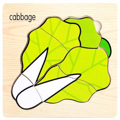 

Gotoamei Wooden Lovely Puzzle Educational Developmental Baby Kids Training Toy Gift