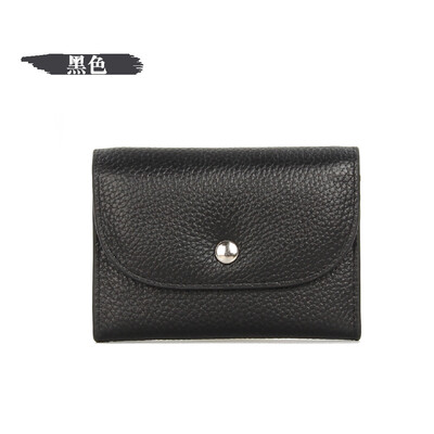 

The first layer of leather mini small purse female short section thin Korean version of the fashion soft wallet simple coin bag card package