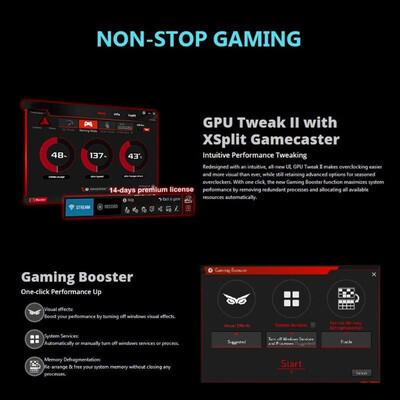 

ASUS EX-RX570-O4G 4GB 256Bit GDDR5 7000MHz Desktop Game Video Graphics Card