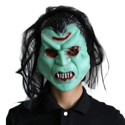 

Creepy Latex Mask With Hair Halloween Horror Mask For Adults And Teens Cosplay Party Decor Prank Props Mascaras Halloween Mask