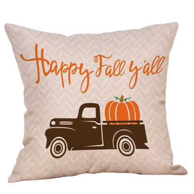 

9 Styles 45Cmx45Cm Happy Fall Yall Halloween Thanksgiving Pillow Cases Linen Sofa Pumpkin Ghosts Cushion Cover Home Decor