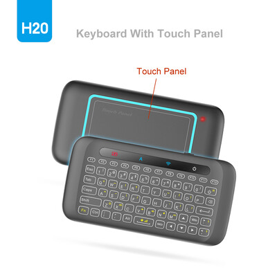 

24GHz Wireless Keyboard Colorful Backlight Touchpad Handheld Remote Control w Large Touch Panel IR Learning for Smart TV Android