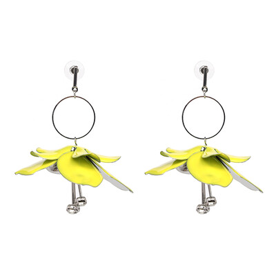 

AOTEMAN Women Luxury Colourful Metal Flower Dangle Drop Earrings For Wedding 2019 New ZA Bohemia Crystal Earrings Ethnic Jewelry
