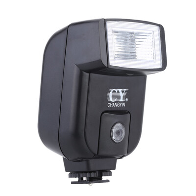 

CY Mini Universal Flash Speedlite Hot Shoe Sync Port with Adjustable Pitch Angle for Nikon Canon Panasonic Olympus Pentax Sony Alp