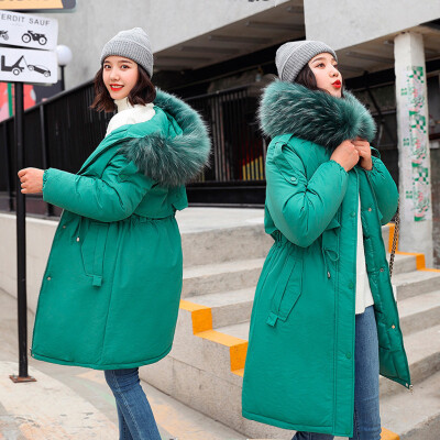 

Tailored Women Outerwear Faux Hooded Button Coat Long Solid Jackets Pocket Coats