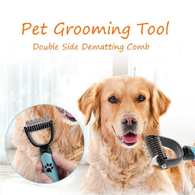 

Pet Grooming Tool Double Side Dematting Comb Remove Undercoat Mats Tangles Shedding Brushes for Dogs&Cats Pets