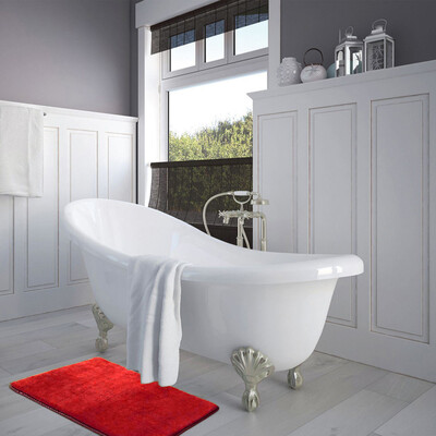 

〖Follure〗Luxurious Absorbent Soft Memory Foam Bath Mat Bathroom Shower Rug Non Slip BG