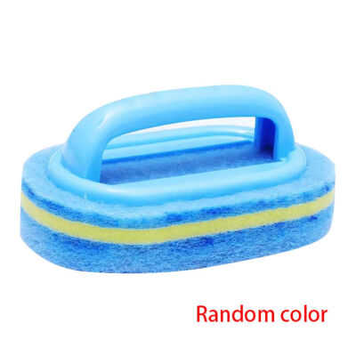 

Color Random Sponge Brush with Plastic Handle Wall Tile Cleaning Pad Dish Wand Sponge Washing Scrubber for Kitchen