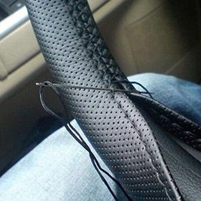 

Faux Leather Auto Car Steering Wheel Cover Breathable Anti-slip Sleeve Protector