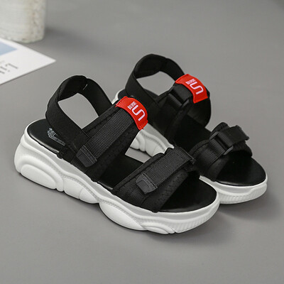 

Small bear sports sandal womens summer wear flat casual magic paste bottom Roman shoe women