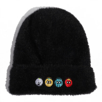 

Womens woolen hat autumn&winter knitting hat Korean version velvet thickened cap Japanese fresh student warm hat