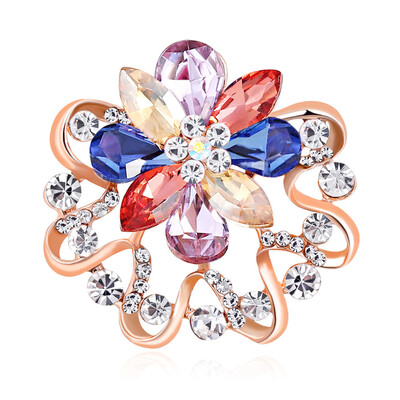 

colorful Elegant Faux Pearl Rhinestone Scarf Ring Silk Scarf Buckle Clip Fashion Jewelry