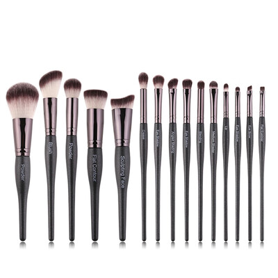 

Toponeto 15 Pcs Makeup Brush Set Tools Make-up Toiletry Kit Wool Make Up Brush Set