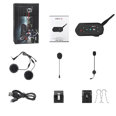 

E6 Motorcycle BT Intercom Motorbike Interphone Headset 1PC