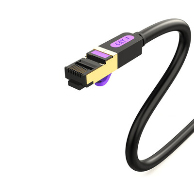 

Vention CAT7 SSTP Ethernet Cable Gold-plated Twited Cable PVC Soft Cable For Office Home Net Bar Hotel Black 15m