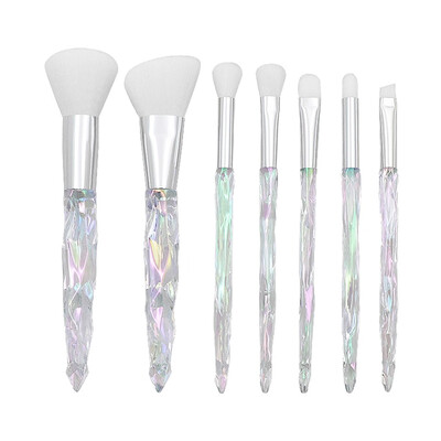 

Toponeto 7 Pcs Crystal And Diamond Transparent Handle Cosmetic Brush Set