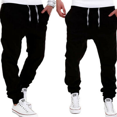 

Mens Gym Slim Fit Trousers Tracksuit Bottoms Skinny Joggers Sweat Track Pants