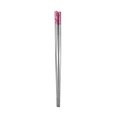 

Gobestart 1 Pair Length White Flower Pattern Stainless Steel Chopsticks Pair New BK