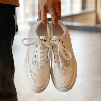 

Net Red Small White Shoes Female Xia Baitao Korean Edition Student Thick-soled Sports Board Shoes White Leisure Shoes Tide