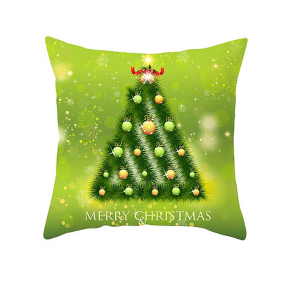 

Tailored Christmas Pillow Case Glitter Polyester Sofa Throw Cushion Cover Home Decor