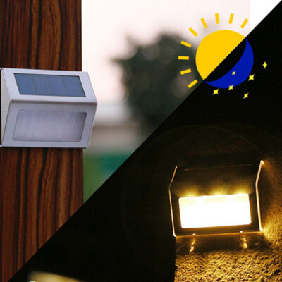 

〖Follure〗LED Solar Power Light Sensor Wall Light Garden Step Stair Deck Lights Lamp