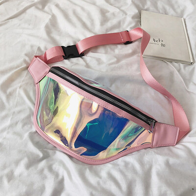

Women&39S Fashion Waterproof Waist Bag Girls Punk Rainbow Transparent Chest Bags Crossbody Bag Personality Laser Waist Bag