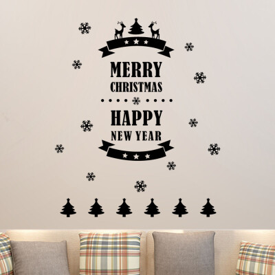 

〖Follure〗Wall Window Stickers Santa Claus Snowman Snowflake Christmas Xmas Vinyl Decals