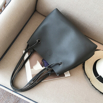 

Tailored Fashion Women Leather Litchi Stria Handbag Single Shoulder BagClutch Bag Brown