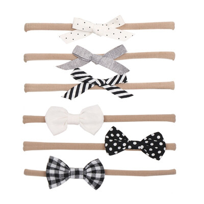 

6pcsset Baby Headband Bow Headwear Good Elastic Boy Girl Beanie Spring Autumn Childrens hair accessories