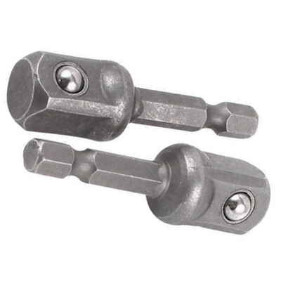 

2pcs Socket Bit Hex Shank Adapter Drill Nut Driver Power Extension Bar 12 Tool
