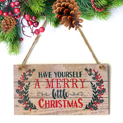 

〖Follure〗Christmas Indoor And Outdoor Wood Hanging Door Decorations&Haunted