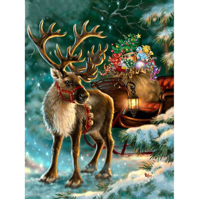 

Diamond Embroidery Animals Elk Square Drill Full Set Diamond Painting Christmas Cross Stitch Home Decoration Diamond Art