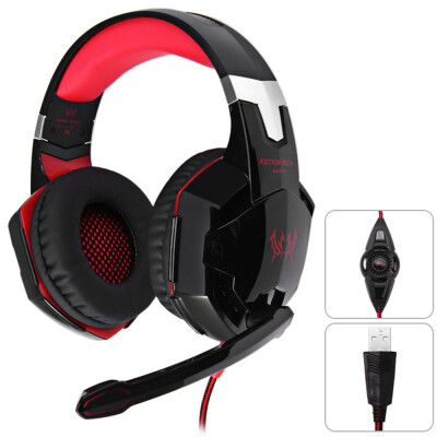 

KOTION EACH G2200 Gaming Headphone 71 Surround USB Vibration Game Headset Headband Headphone with Mic LED Light for PC Gamer