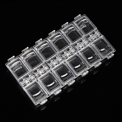 

Toponeto 12 Grid Fashion Independent Acrylic Nail Decorations Storage Box