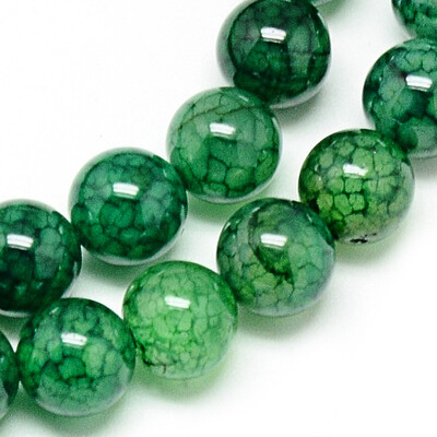 

Natural Dragon Veins Agate Beads Strands Dyed Round Green 8mm Hole 1mm about 48pcsstrand 1496
