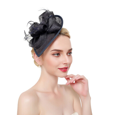 

Feathers Headband Clip Fascinator Hat Wedding Race Royal Ascot Head Accessory