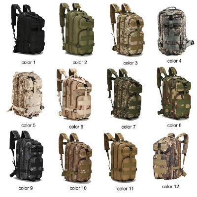 

Camping Backpack 25L Survival Gear Pack Big Capacity Molle Bag Functional Daypack Rucksacks for Outdoor Travel Hiking Shooting