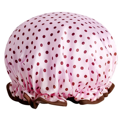 

Gobestart Printing Color Shampoo cap Double Layered Waterproof Shower Hat Bathing Cap