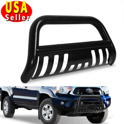 

3 Bull Bar Push Brush Grill Grille Guard W Skid Plate For 05-15 Toyota Tacoma