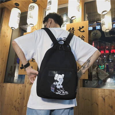 

Junior high school students Hong Kong wind bag female retro ins Korean high school students backpack male backpack street fashion
