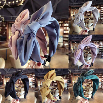 

Women Fabric Hairband Twist Bow Knot Cross Headband Girl Hair Band Lady Headwear