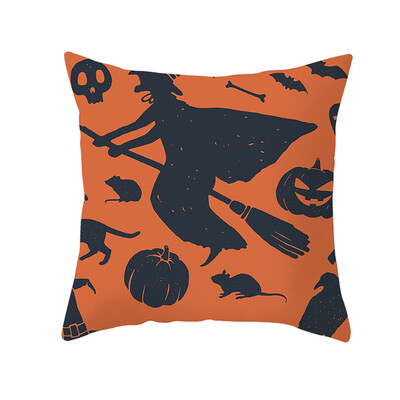 

〖Follure〗Halloween Ghost Witch Pumpkin Throw Pillow Case Magical Cat Cushion Cover Decor