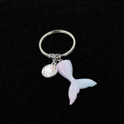 

1Pc Keychain Sequins Fishtail Keyring Decorative Pendants For Women Bags Car Key Phone Accessories Wedding Party Gifts