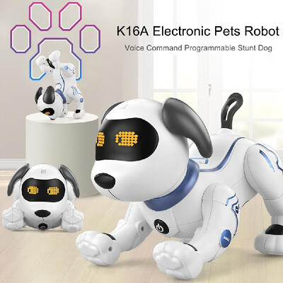 

LE NENG TOYS K16A Electronic Pets Robot Dog Stunt Dog Voice Command Programmable Touch-sense Music Song Toy for Kids Birthday Chri