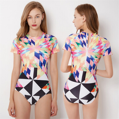 

Saidsome Rash Guard Zip UV Protection Surfing Swimsuit Swimwear Bathing Suit diving suit diving water diving mask